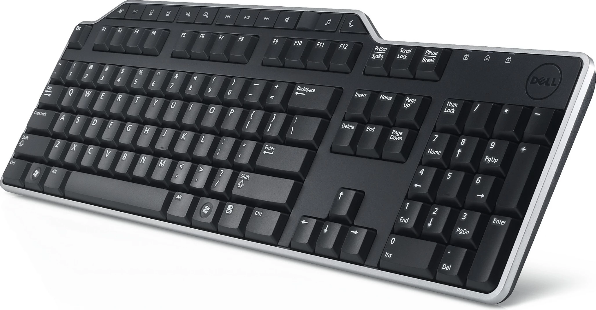 Tastierë DELL KB522, me kabëll USB, full-size 104 taste, QWERTZ gjerman, me numpad, me USB hub, e zezë
