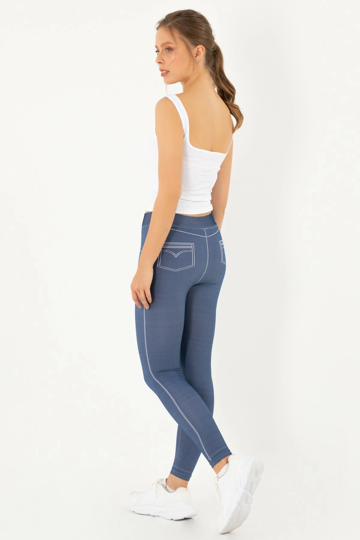 Leggings Jumeon, ngjyrë blu e errët, 230-000504