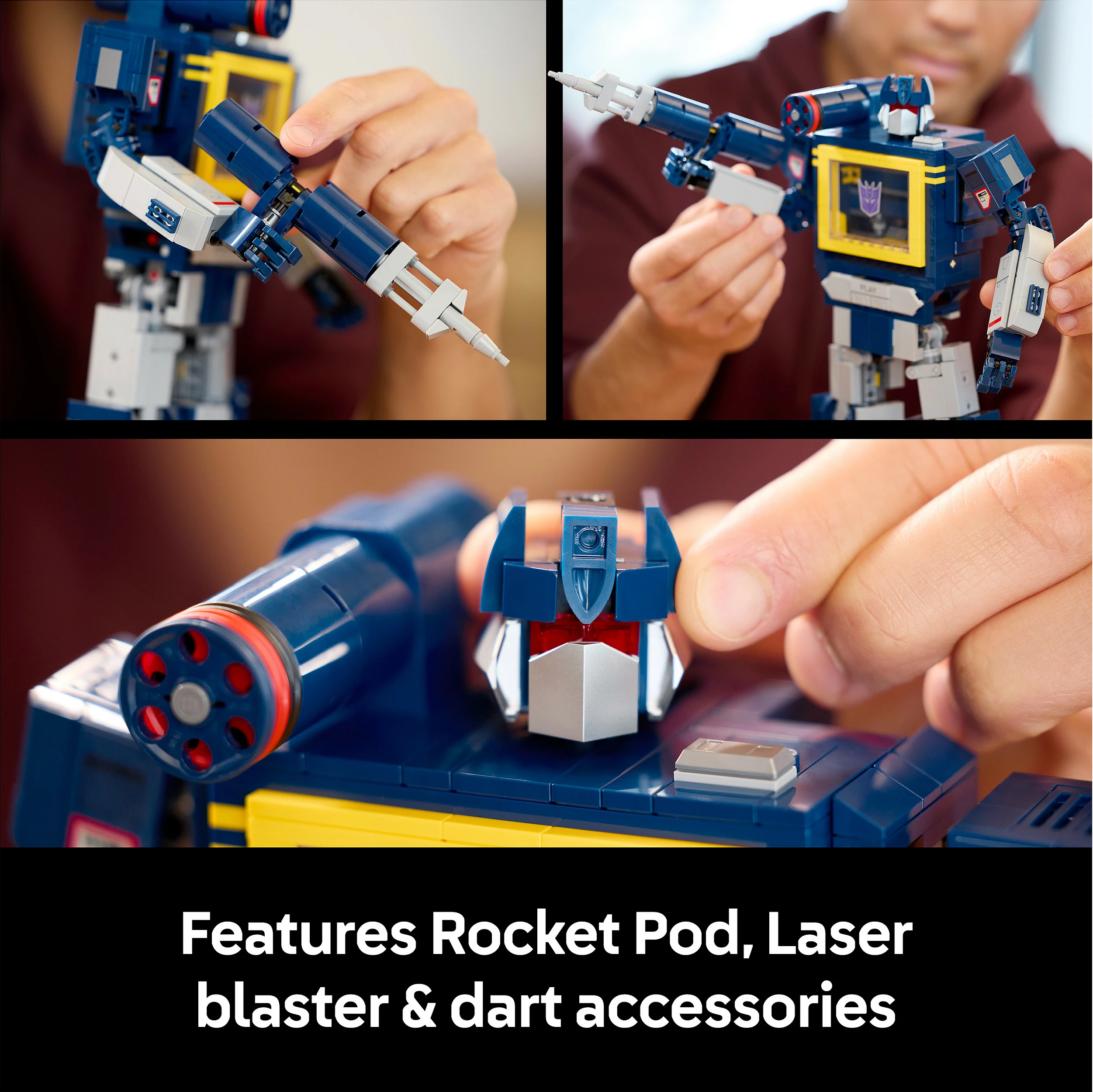Set ndërtimi LEGO Icons Transformers Soundwave 10358, 1505 pjesë, 18+, multikolor
