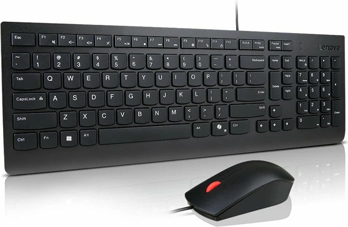 Set tastierë + Maus Lenovo Essential Combo AI 103P (4X31R64439), USB me kabllo 1.8 m, layout US, 100% me numpad, zi