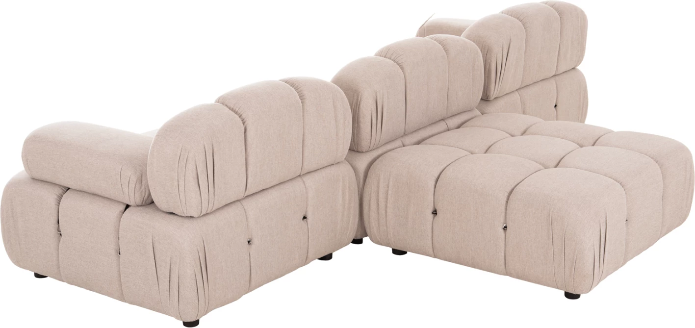 Divan polimorfik SHIFTER, material tekstil, bezhë e çelët, 290x196x76cm, 4 pjesë