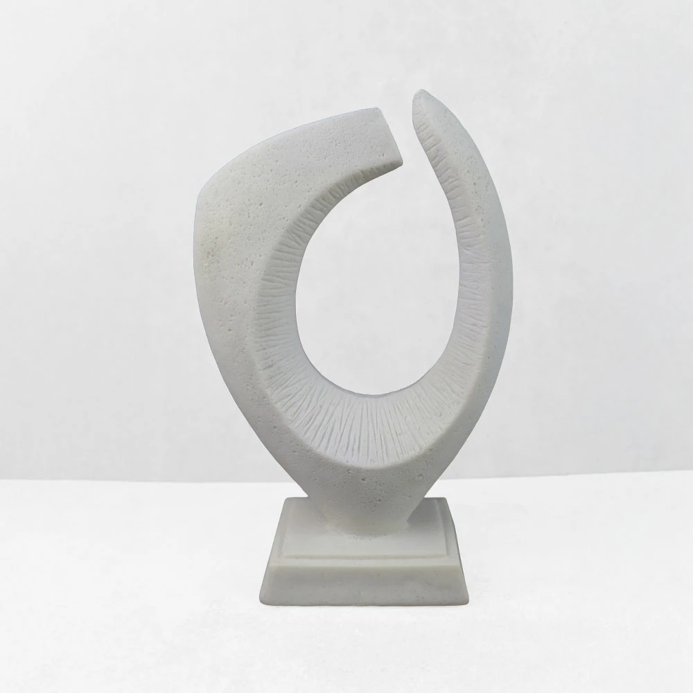 Dekor PULSE III, rrëshirë, i bardhë, 18.5x8.5x30cm