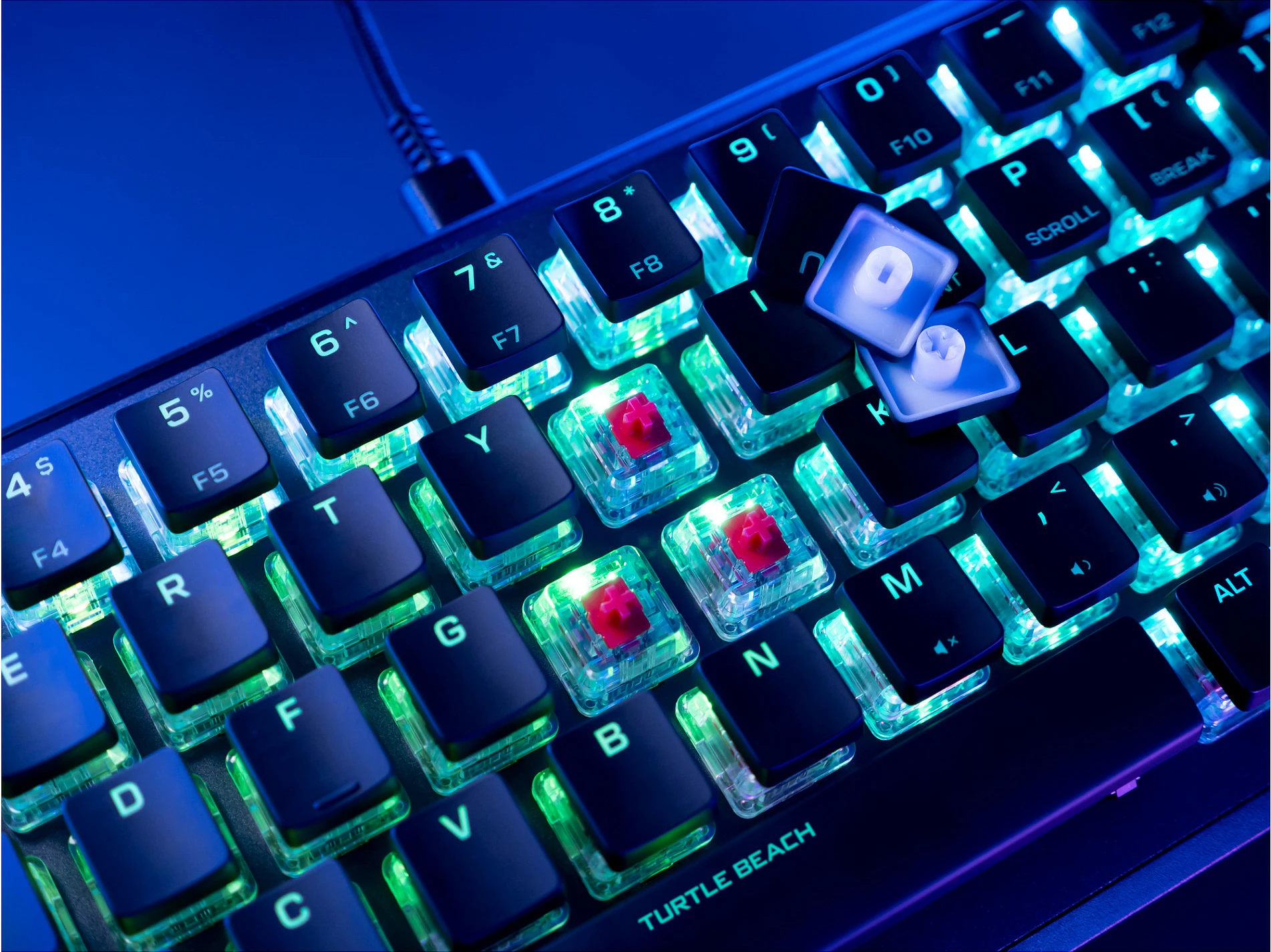 Tastierë gaming Turtle Beach Vulcan II Mini, 65%, Red Switch, DE Layout, RGB, e zezë