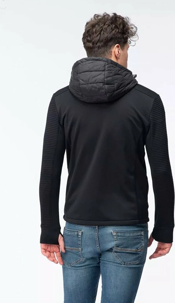 Xhaketë quilted për burra Iguana GUELO, madhësia L, e zezë