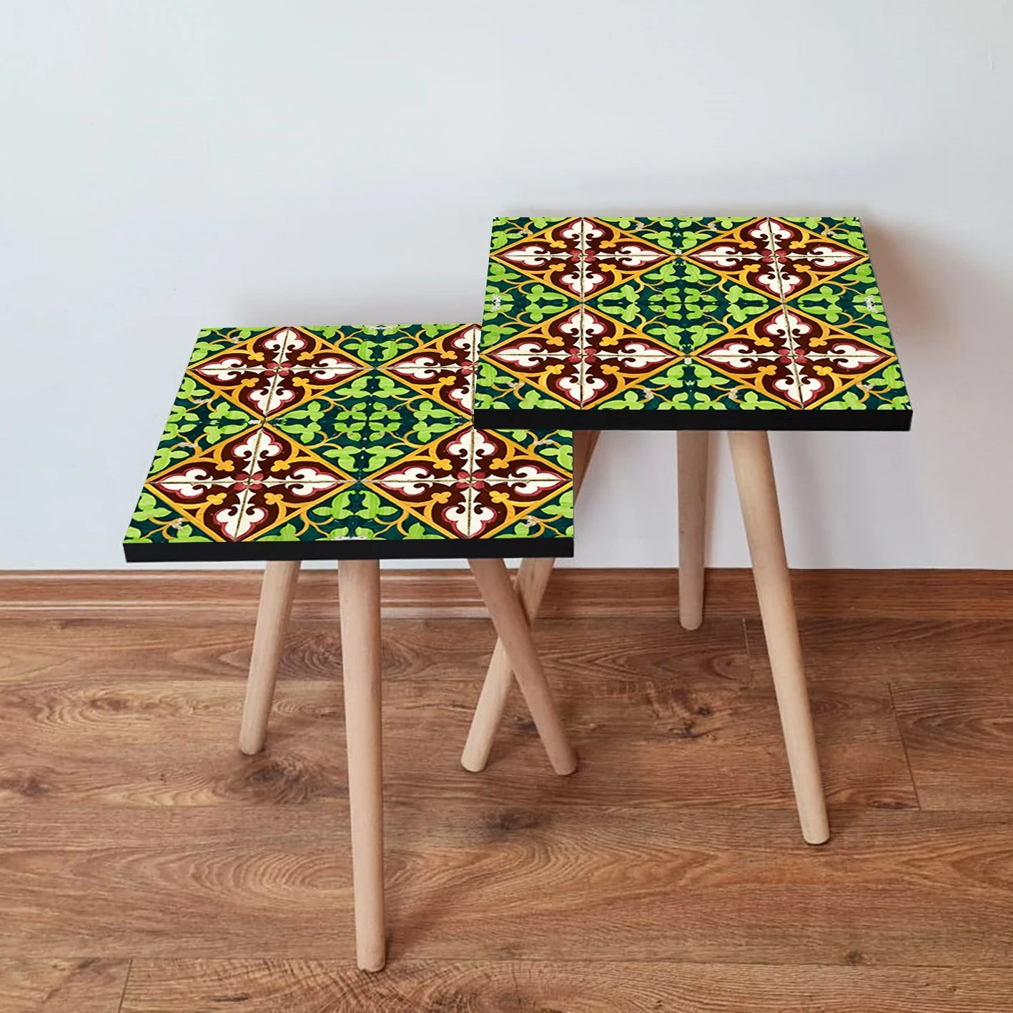 Set tavolina të ndërlidhura, shumëngjyrëshe, Skye Decor, 2 copë, 2Shp49