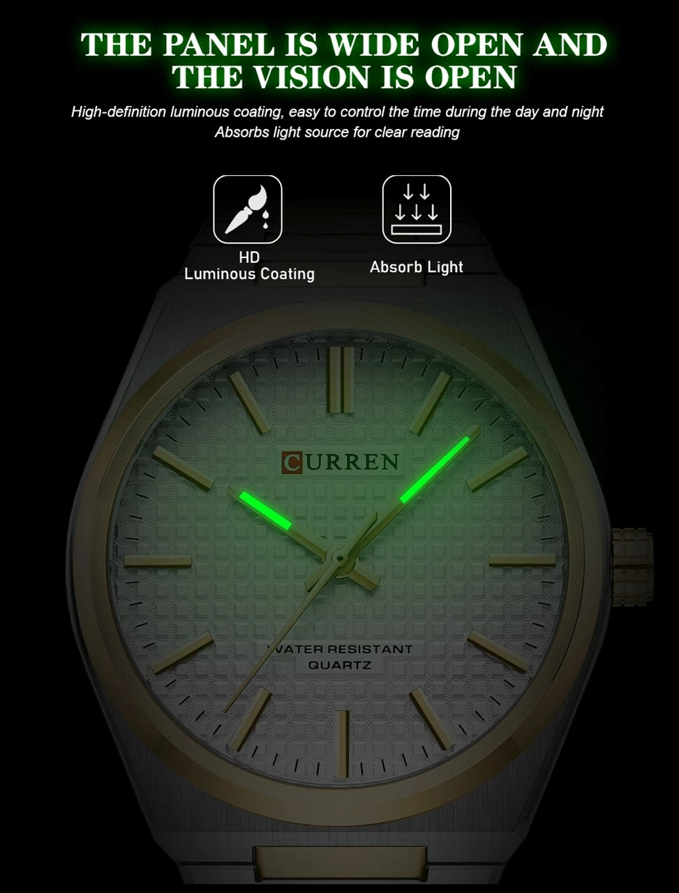 Orë dore për meshkuj Curren 8439, argjend/ari