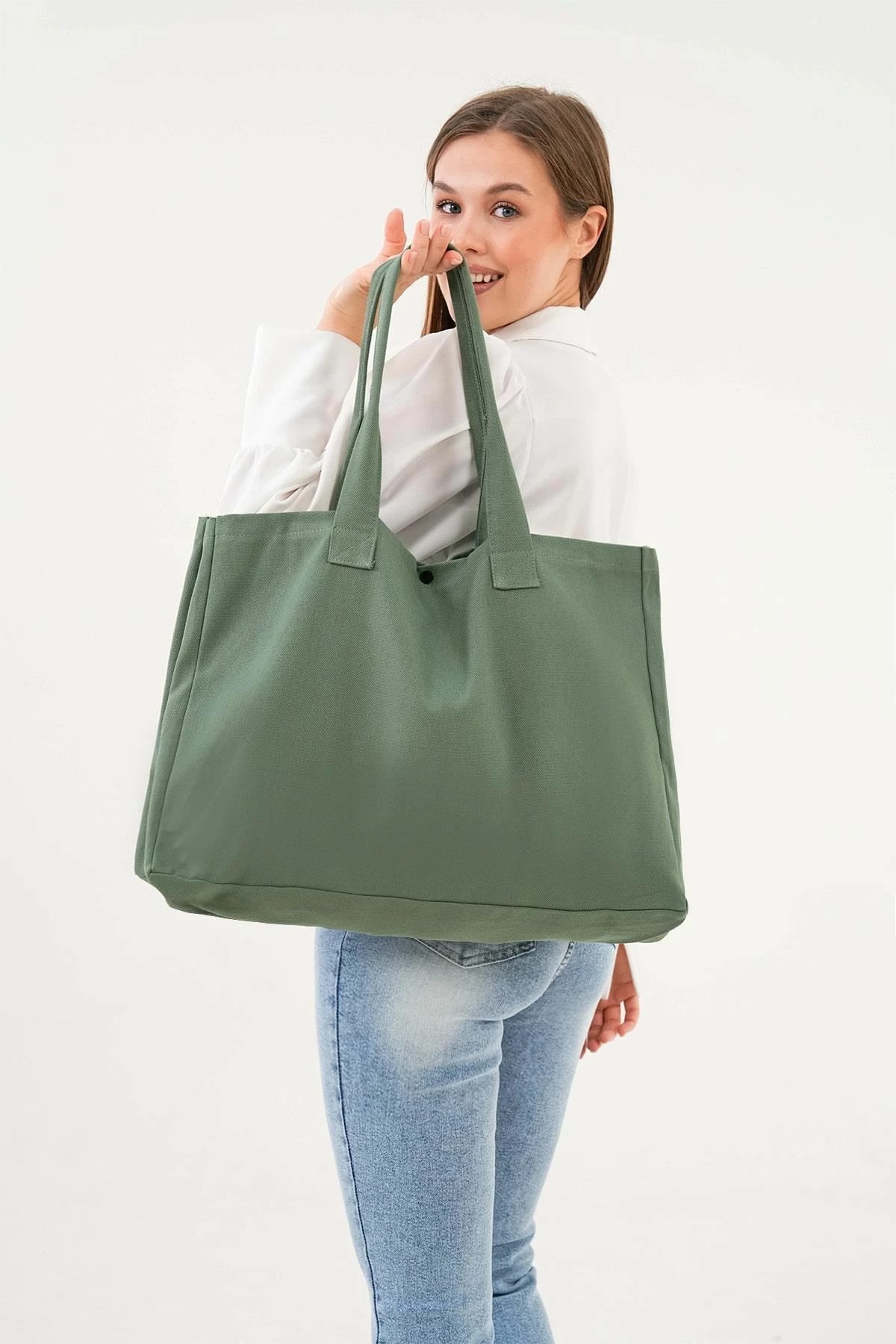 Çantë tote Zoozie Bags, ngjyrë e gjelbër, 2298