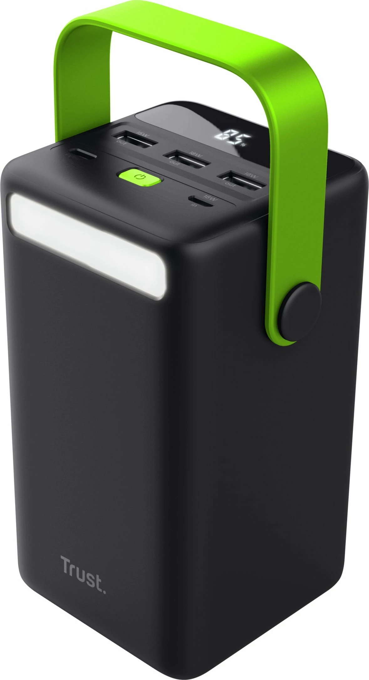 Powerbank Trust Redoh XXL 50000mAh 20W QC 3.0/PD me display, zi-jeshile