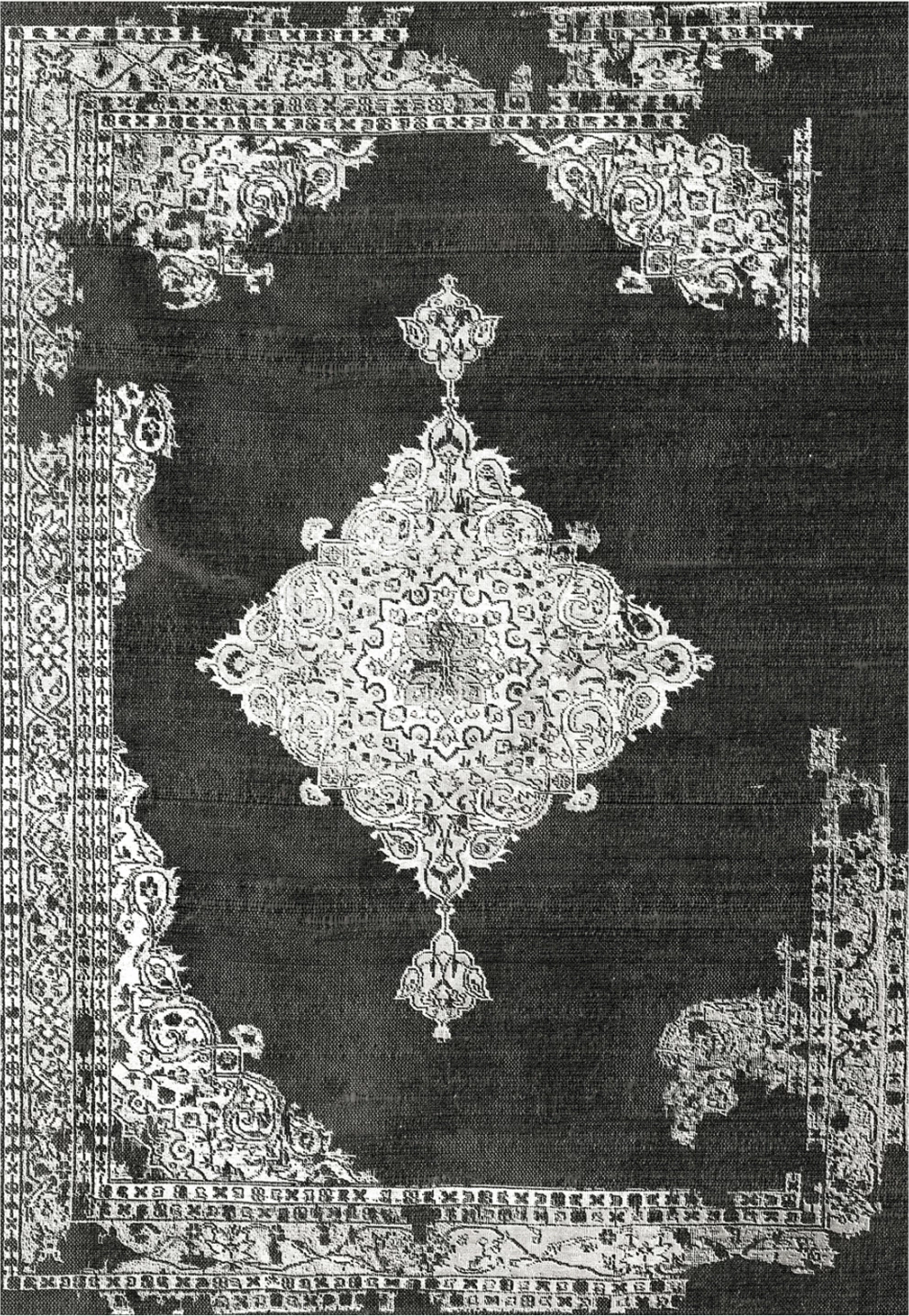 Tapet vintage gri me franja, JOSIANE, FH7676.12, 80x150cm