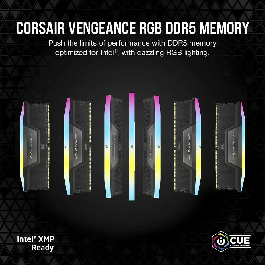 RAM Memorje Corsair Vengeance RGB CMH96GX5M2B7000C40, 96GB (2x48GB) DDR5 7000MT/s 4800MHz, RGB multikolor