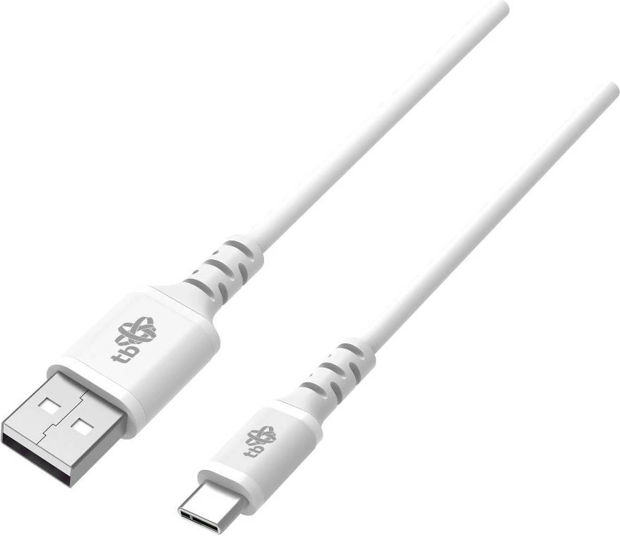 Kabllo USB - USB Type C TB, 1m, silikon, e bardhë