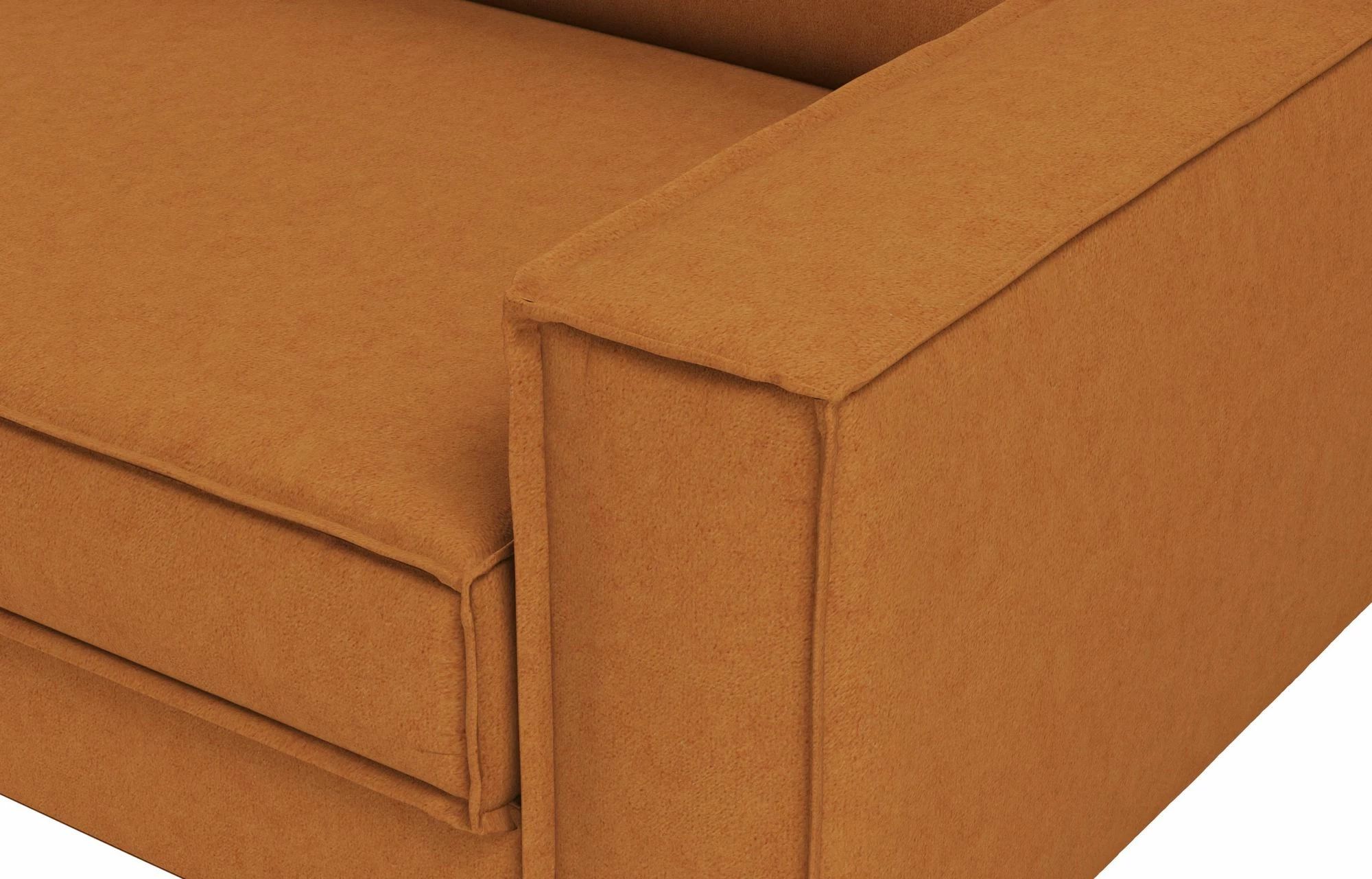 Divan dy ulëshe Atelier del Sofa, ngjyrë karamel, këmbë druri arre, Sparrow 2