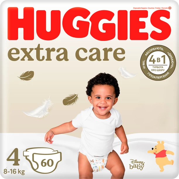 Pelena Huggies® Extra Care 4 (8-16kg), 60 copë