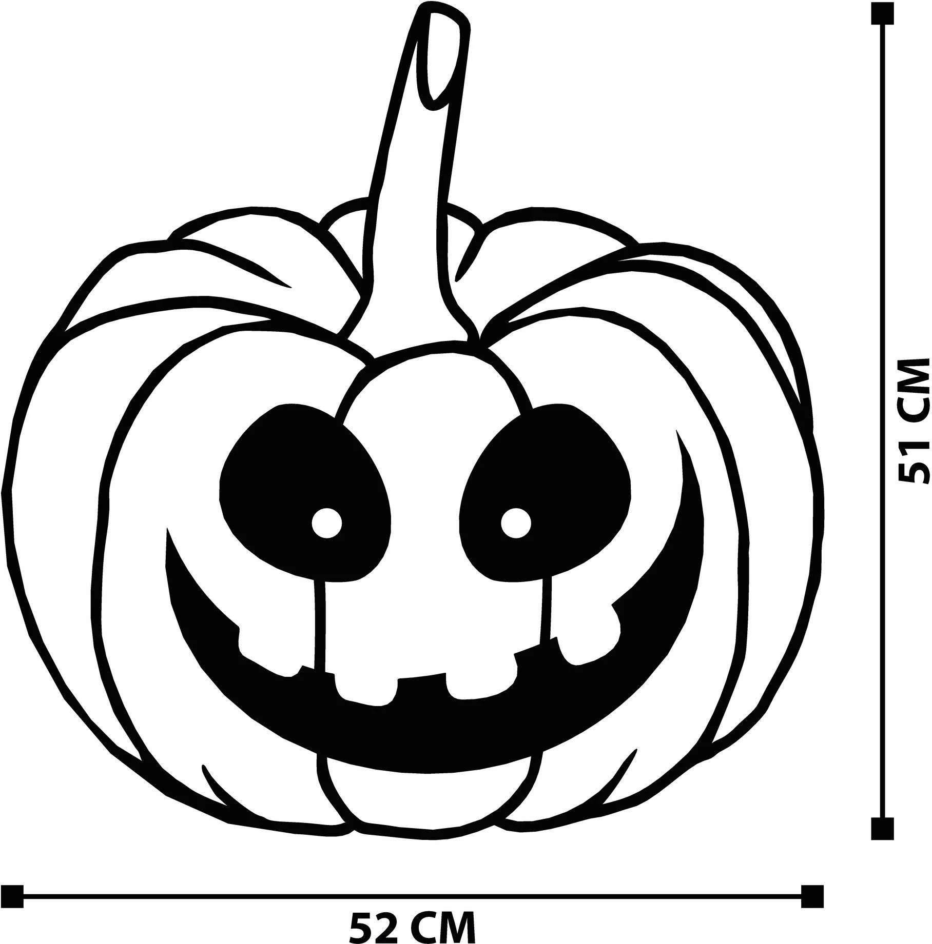 Aksesor dekorativ metalik për mur, Wallity, Halloween 6