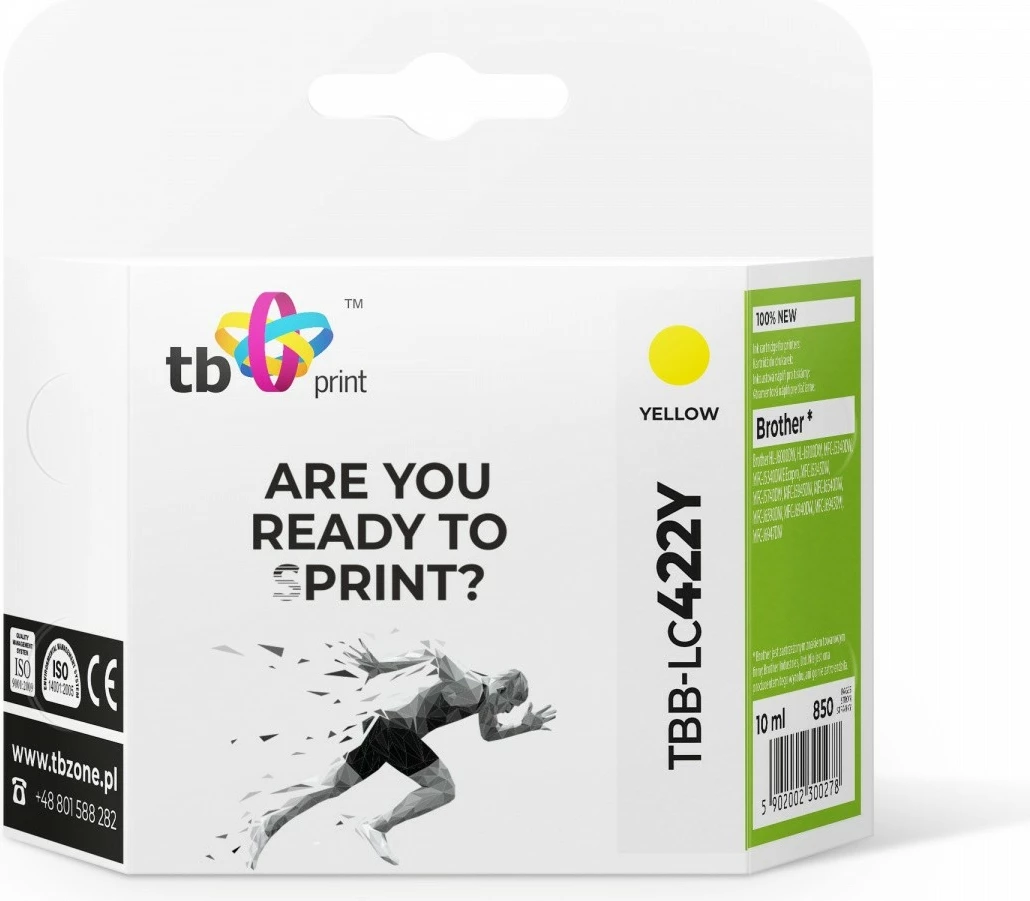 Toner TB Print TBB-LC422Y për Brother, 10 ml, e verdhë