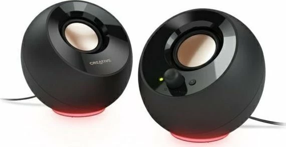 Altoparlantë për kompjuter Creative Pebble SE (51MF1725AA000) 2.0, RGB, 16 W RMS, USB-C/AUX, të zeza