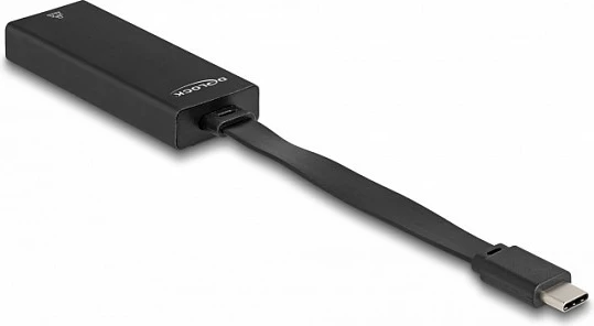 Adapter USB-C në Gigabit LAN DeLOCK AX88179A, RJ45, i zi