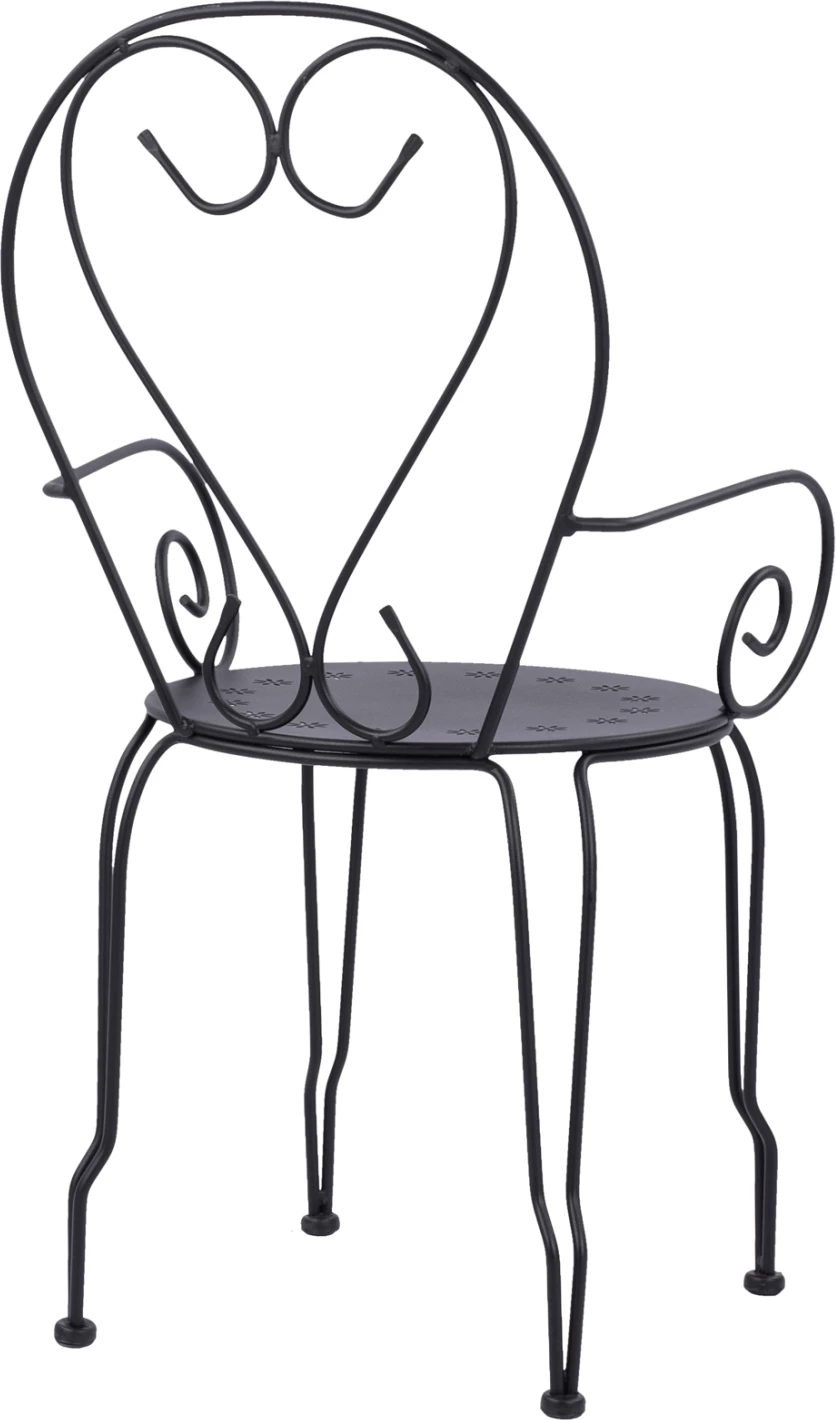 Karrige metalike Amore, ngjyrë e zezë, FH5008.11, 49x48x90 cm