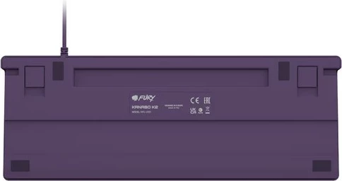 Tastierë mekanike Fury Kanabo K2, 80% TKL, me drita të bardha, ngjyrë vjollcë