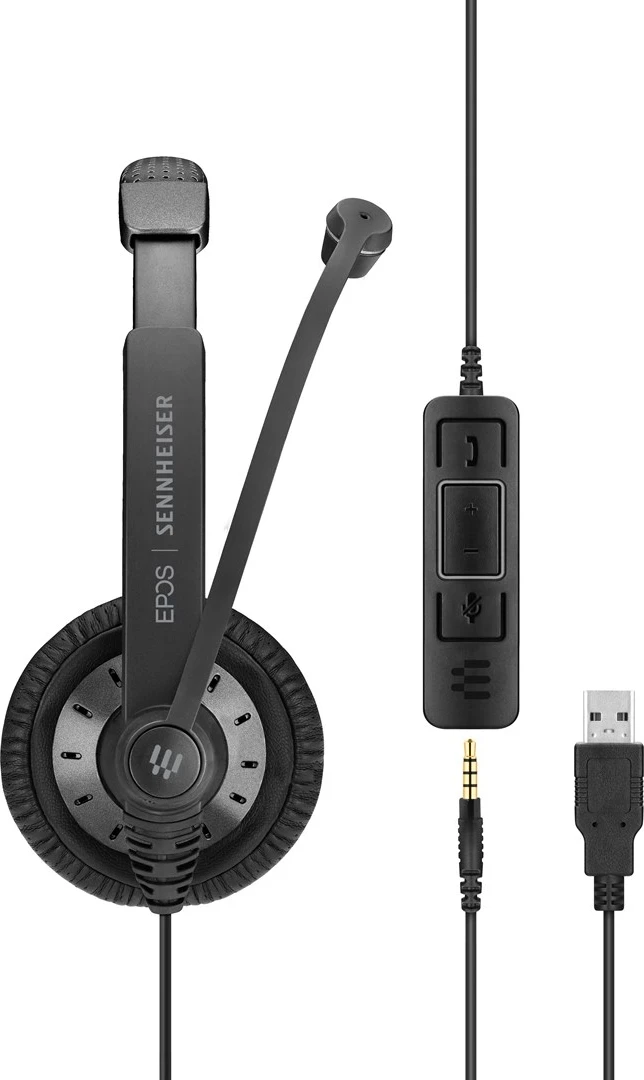 Headset EPOS SENNHEISER IMPACT SC 75 USB MS, USB Type-A, e zezë