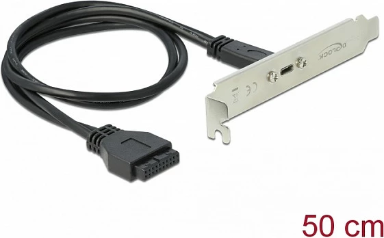 Braket sloti DeLOCK me port USB-C, USB 3.2 Gen 1, 0.5 m