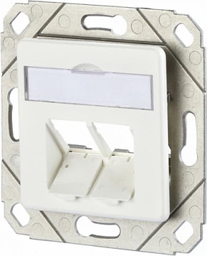 Prizë rrjeti METZ CONNECT 130B20D21102KE, 2x RJ45, e bardhë