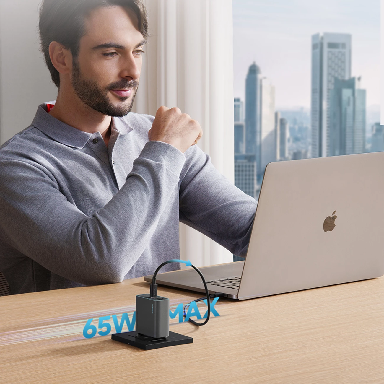 Karikues muri Cuktech CUKAD653EUGR, 65W, 2x USB-C, 1x USB-A, Gri