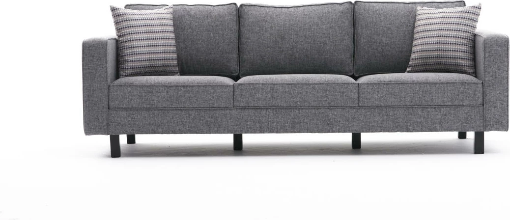 Divan treshe Atelier del Sofa, Kale Linen, ngjyrë gri