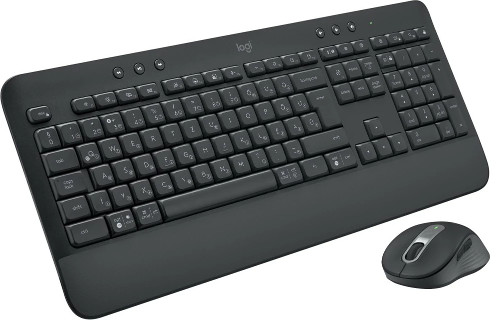 Tastierë me maus Logitech MK650 FOR BUSINESS, wireless, full-size, QWERTZ, e zezë