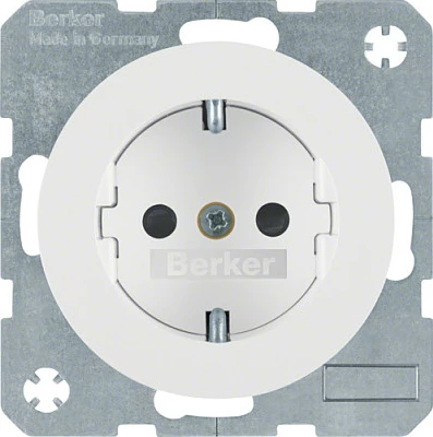 Prizë muri BERKER 47232089 SCHUKO R.1/R.3, 16A 250V, e bardhë me shkëlqim
