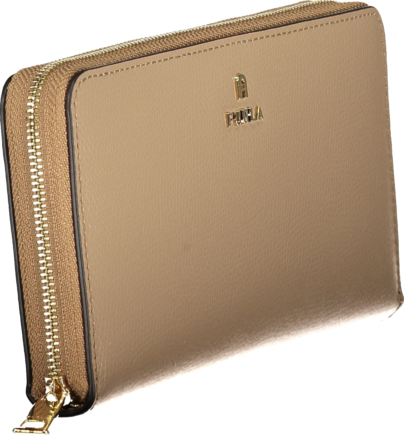 Portofol FURLA Camelia XL Zip Around femra, bezhe