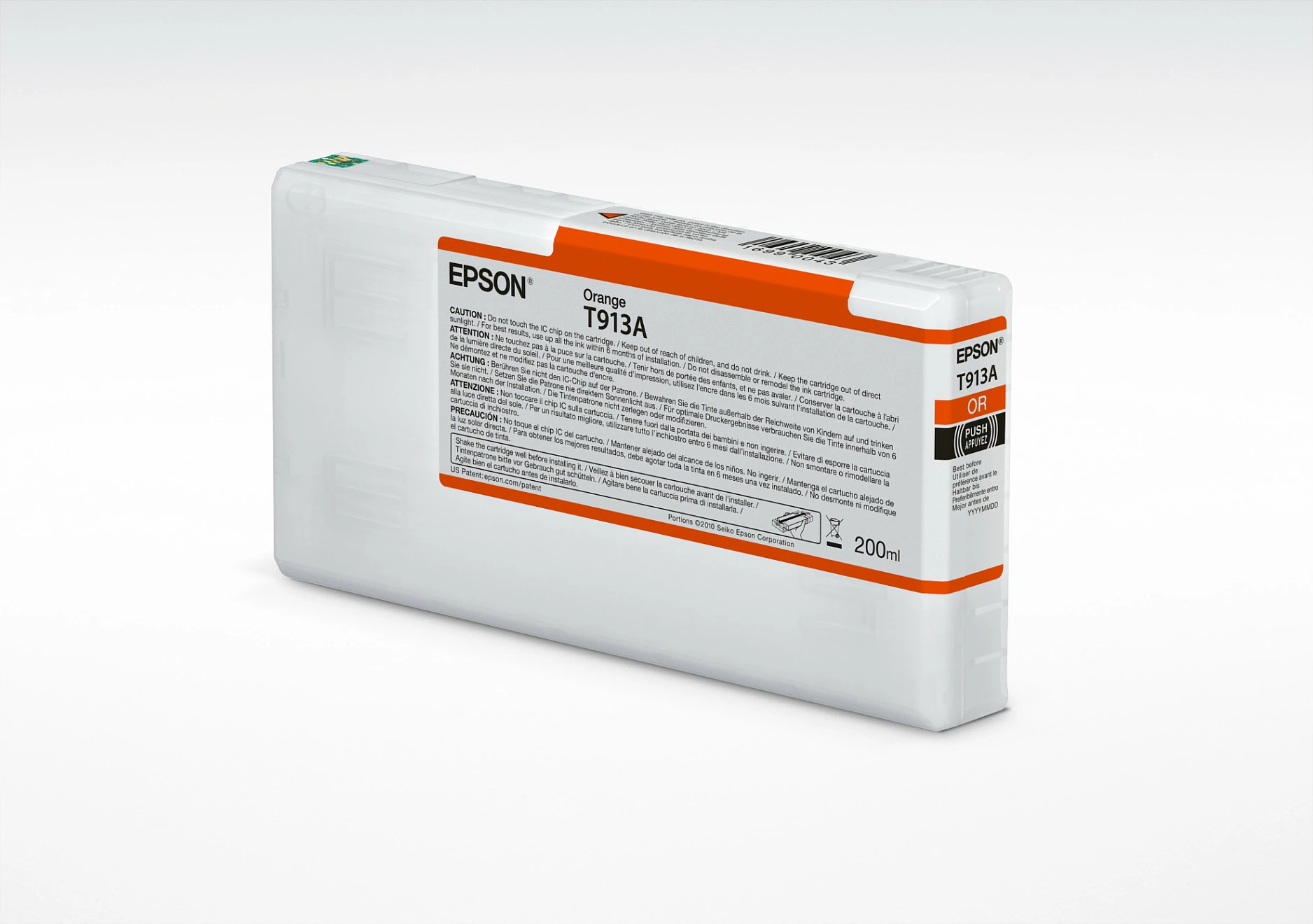 Kartush boje Epson T913A (C13T913A00), 200 ml, pigment, Portokalli