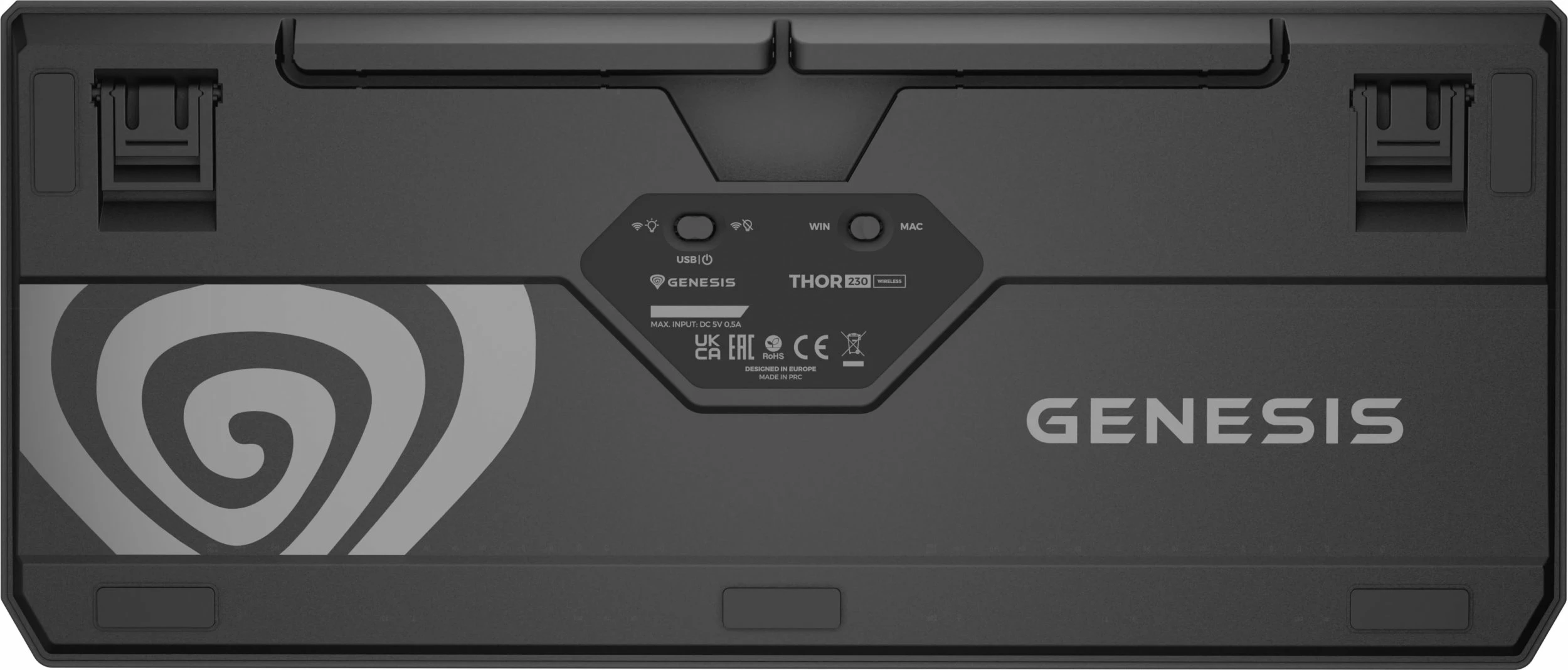 Tastierë mekanike gaming GENESIS Thor 230 TKL Wireless, Outemu Silent Lemon, RGB, hot-swap, US layout, e zezë