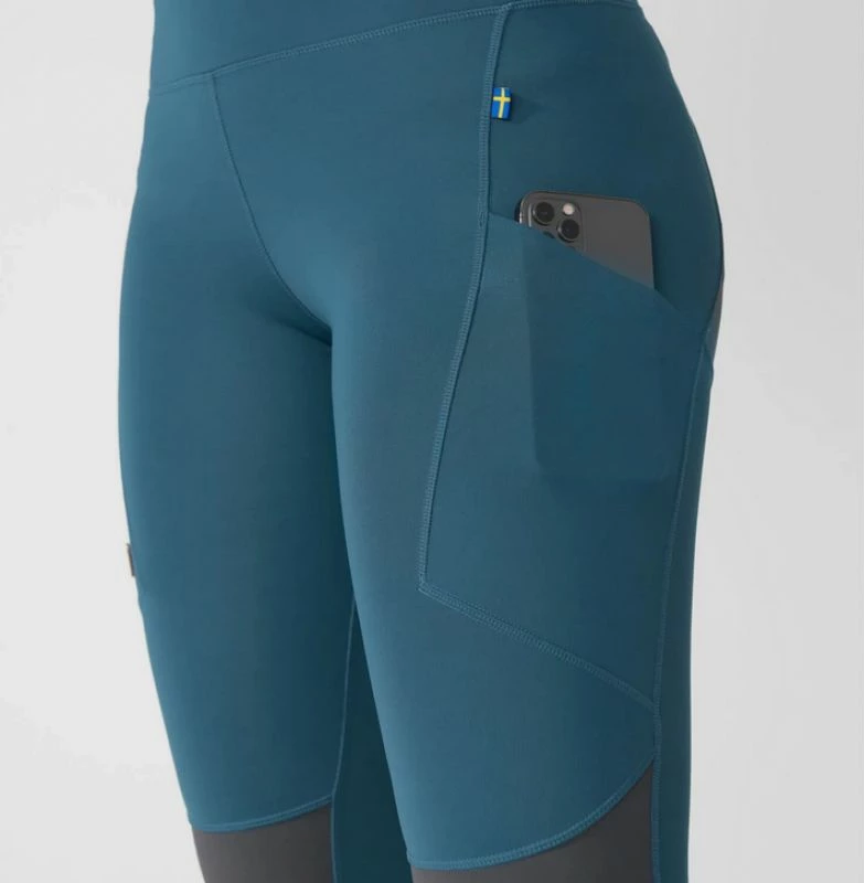 Pantallona të gjata trekking për femra Fjällräven Abisko Trekking Tights Pro, blu