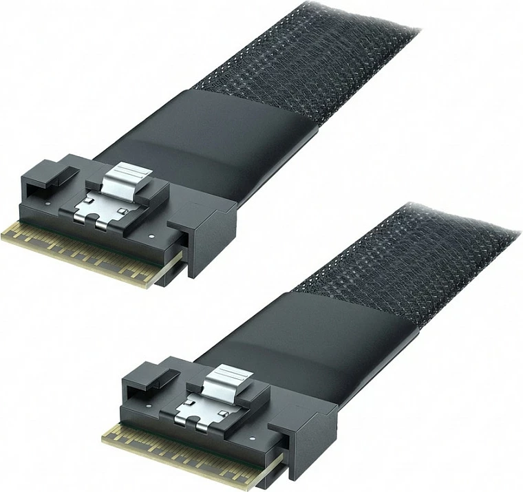 Kabllo Supermicro CBL-MCIO-1340M5-1, MCIO x8 në MCIO x8, 40cm, e zezë