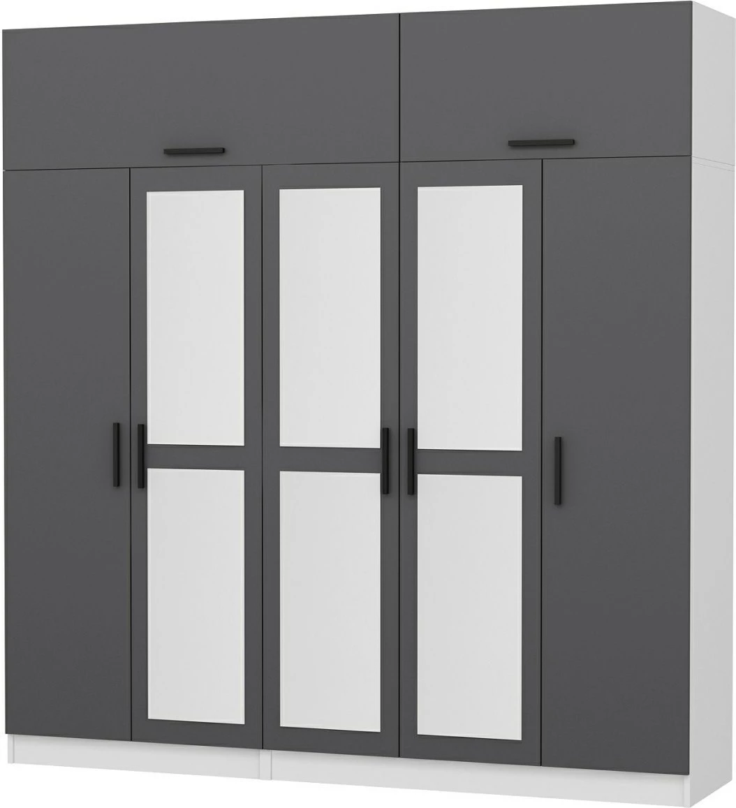 Dollap garderobe Skye Decor, ngjyrë antracit, Kale - 5158