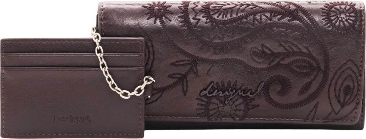 Portofol për femra Desigual MONE_SIROCO MARINA GRA 26WAYP26, kafe e errët