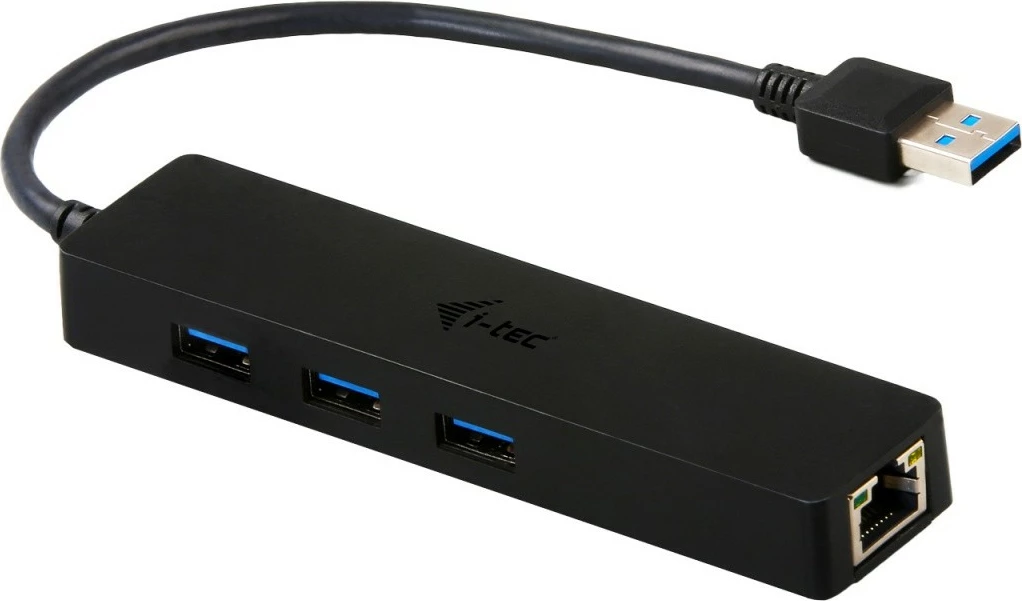 USB HUB i-tec U3GL3SLIM, 3 porta USB 3.0 + Gigabit Ethernet, i zi