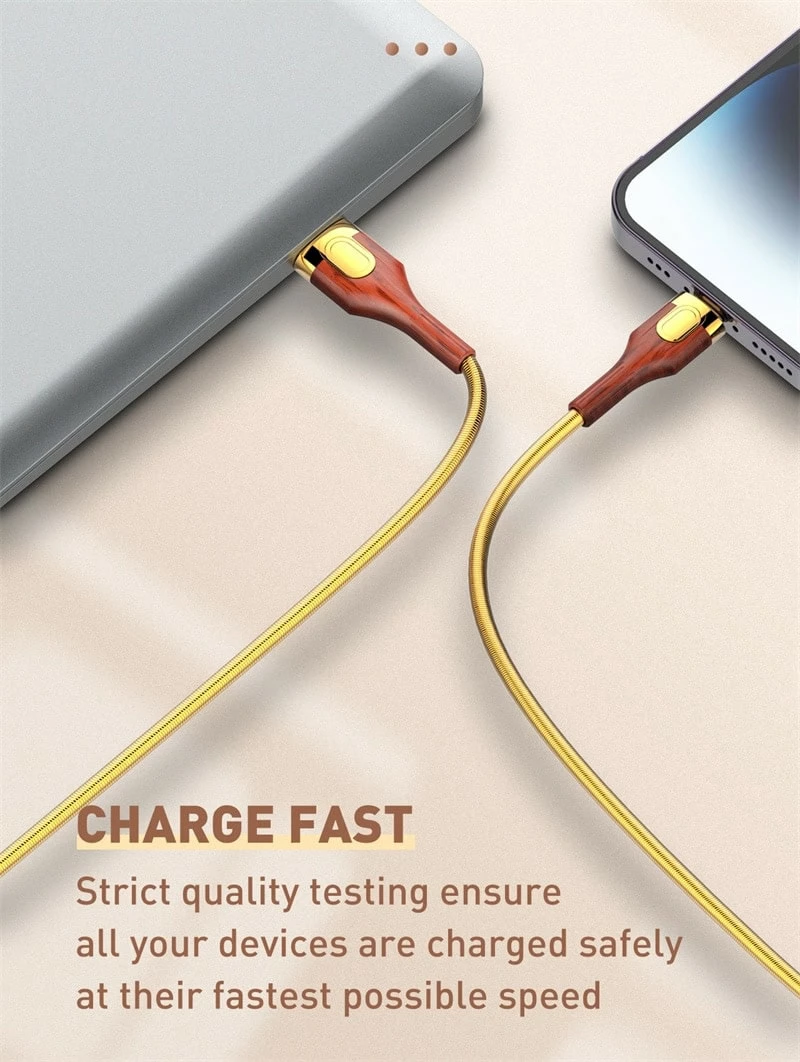 Kabllo e karikimit Ldnio Fast Charging USB Cable Aluminum Foil