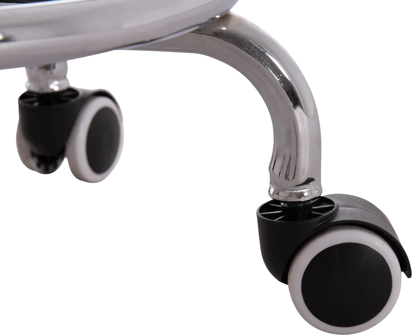 Tabure rrotullues për zyre IRIS, lëkurë artificiale e zezë, set prej 2 copë, FH212.21, Φ32x45-60cm