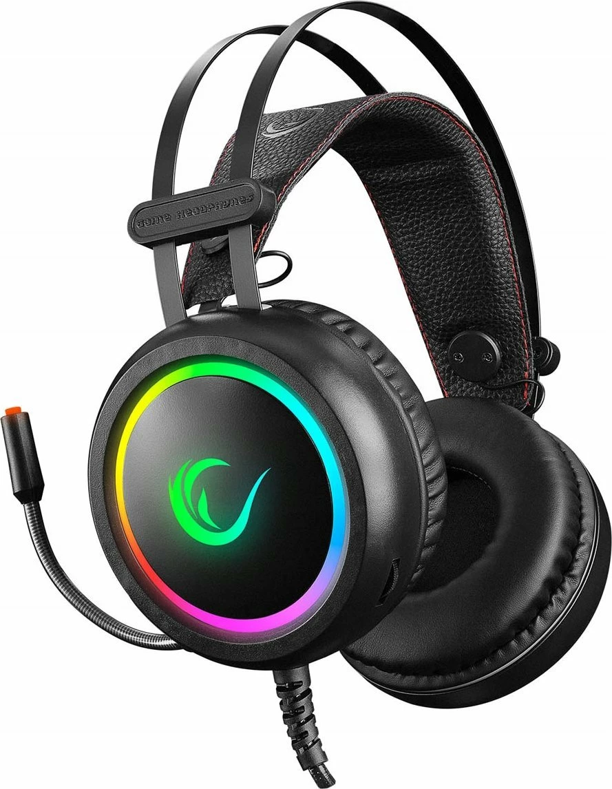 Kufje gaming Rampage Stormy 7.1, USB, me mikrofon, RGB, kabllo 2 m, të zeza