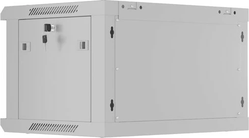 Kabinet rack muror, Lanberg WF01-6406-23S, 19-inch 6U, 600x450 mm, derë e perforuar, Flat Pack, gri RAL 7035