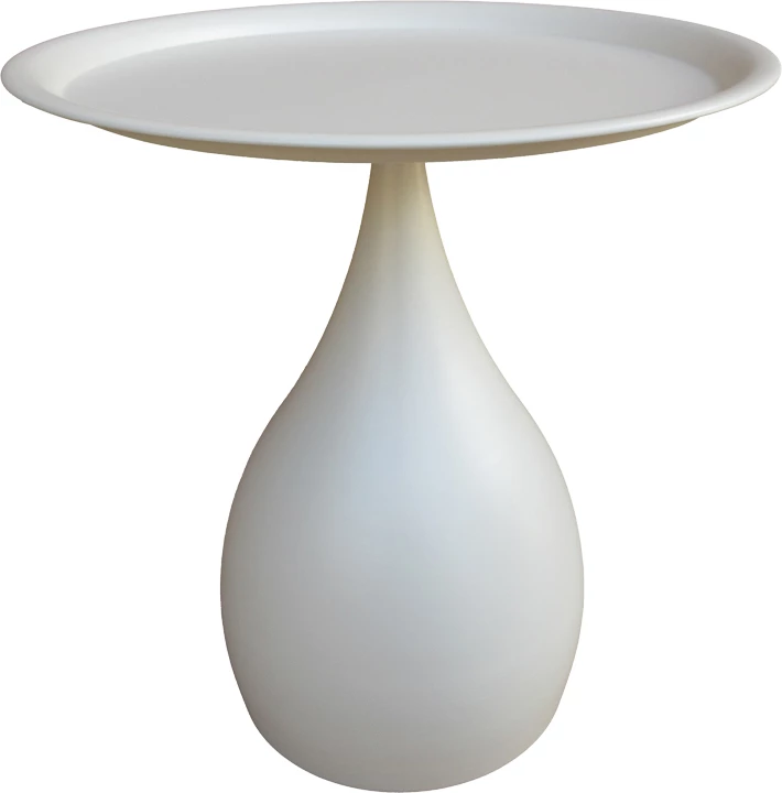 Tavolinë anësore Samino, metal, ngjyrë krem, D39x42cm