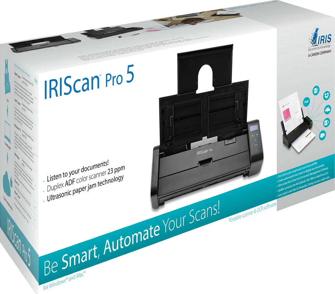 Skaner dokumentesh I.R.I.S. IRIScan Pro 5, USB 2.0, desktop, zi