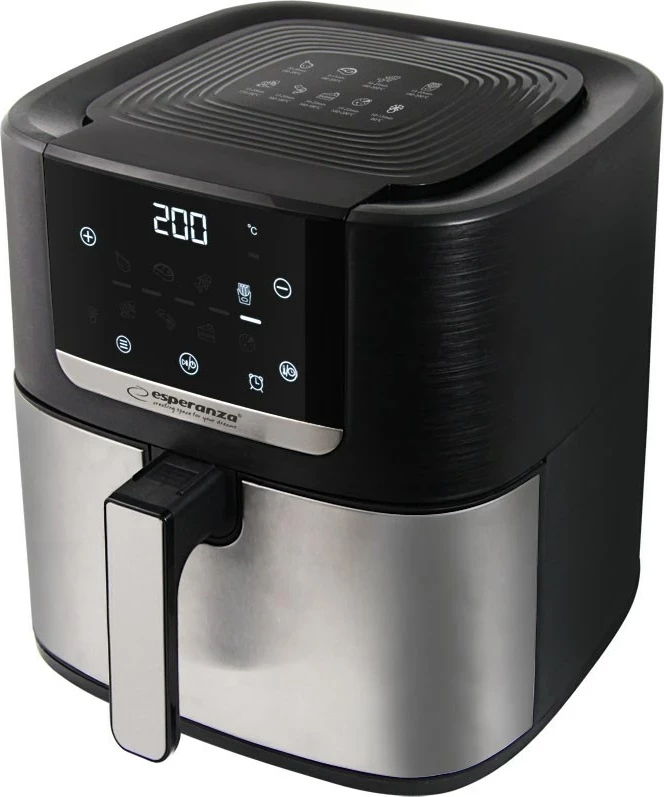 Fritezë me ajër Esperanza EKA004, 8L, 1700W, Inox, e zezë