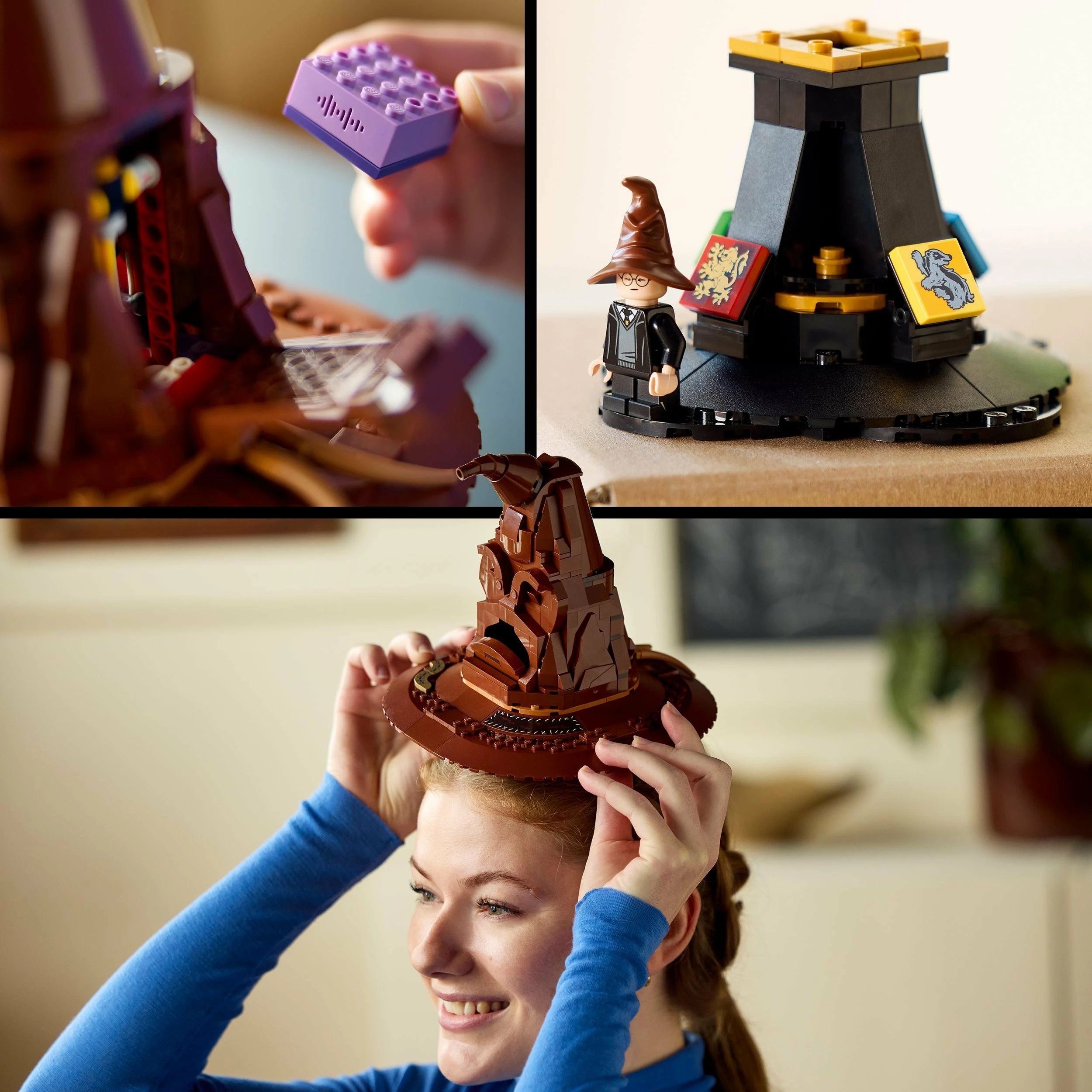 Set LEGO LEGO Harry Potter Sorting Hat Talking 76429, 561 pjesë, kafe, me minifigurë Harry Potter