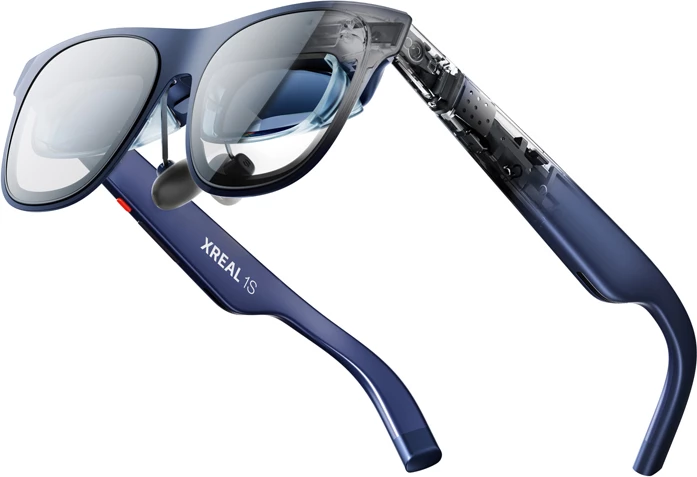Syze AR XREAL 1S (X1113), Micro OLED, 1920x1200 për sy, 120Hz, 700 nits, 3DoF, blu e errët