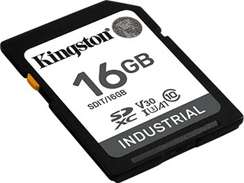 Kartë memorie SD industriale, Kingston, SDIT/16GB, 16GB SDHC UHS-I U3 V30 A1 pSLC, deri 100MB/s leximi 80MB/s shkrimi, -40°C–85°C