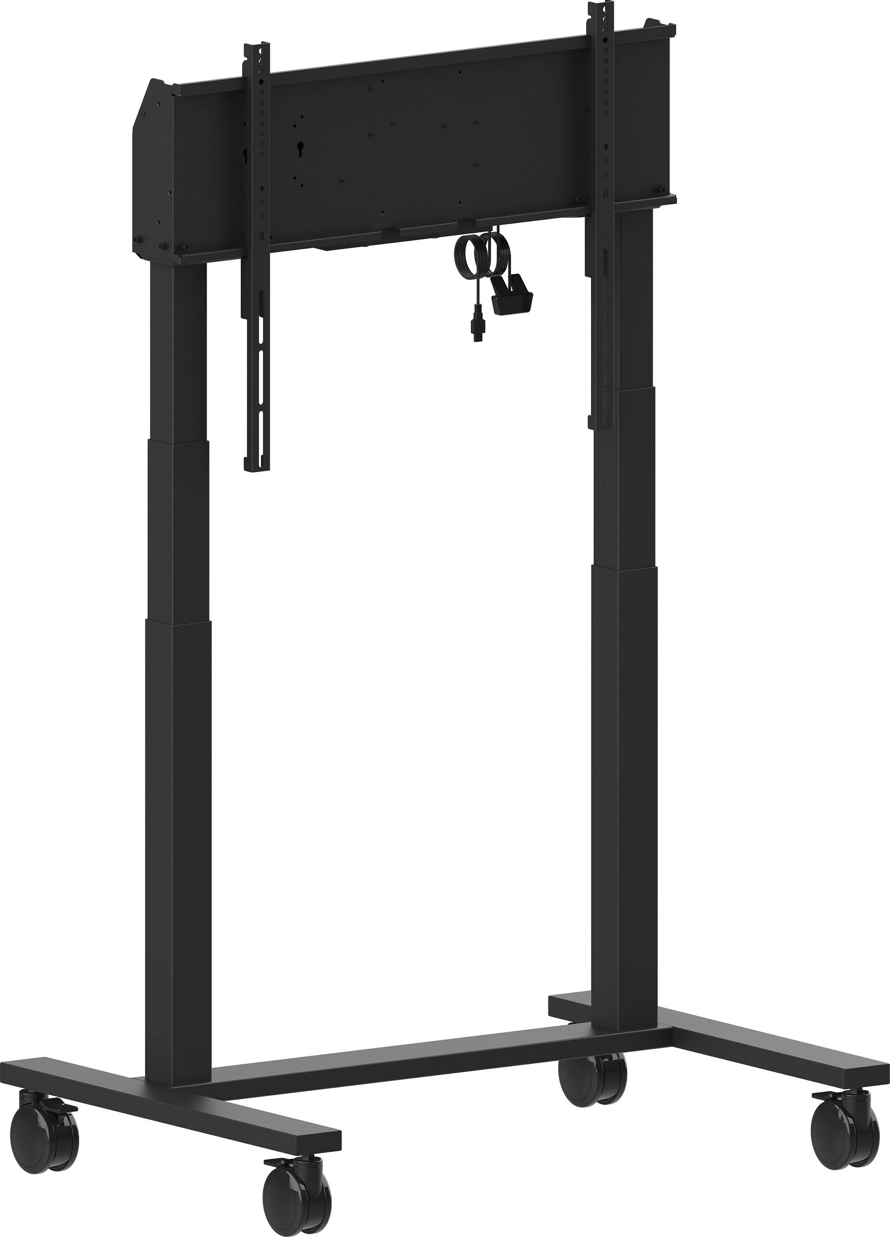 Stativ dyshemeje me rrota iiyama Rollwagen, VESA 800x600, rregullim elektrik lartësie 850-1800mm, 55"-105", 120kg, i zi