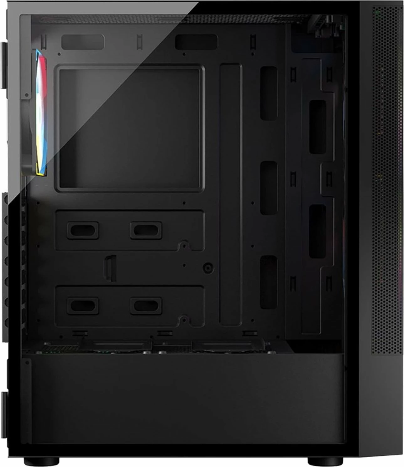 Kasë Logic Concept Arya ARGB (AT-ARYA-10-000000-0002) Midi Tower ATX, me xham të temperuar, pa furnizim energjie, e zezë